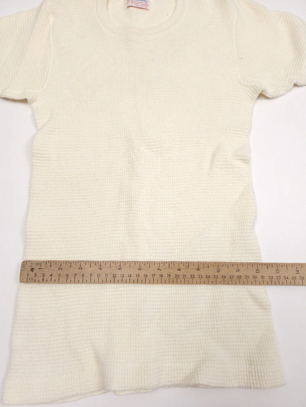 Carter's Vintage Thermal Short Sleeved 100% Cotton Top Shirt M 38-40